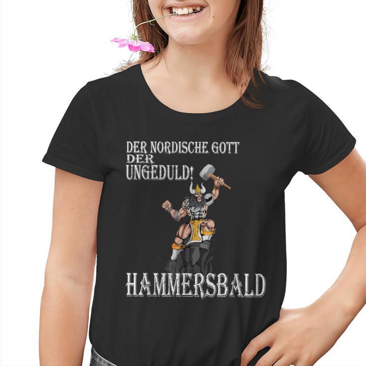 Viking Nordic God Of Impatience Hammersbald Fighter Kinder Tshirt