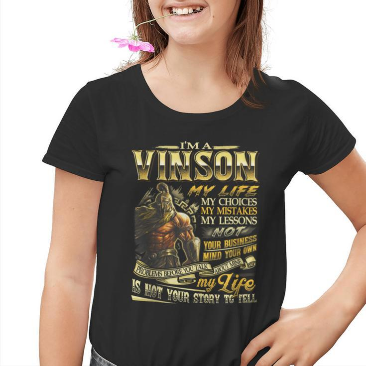 Vinson Family Name Vinson Last Name Team Youth T-shirt