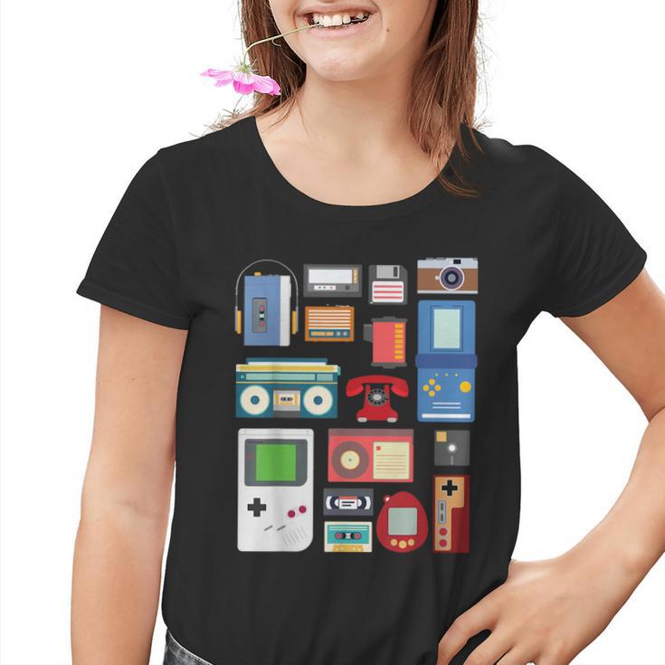 Vintage 90S Technology Old Gadgets Kinder Tshirt