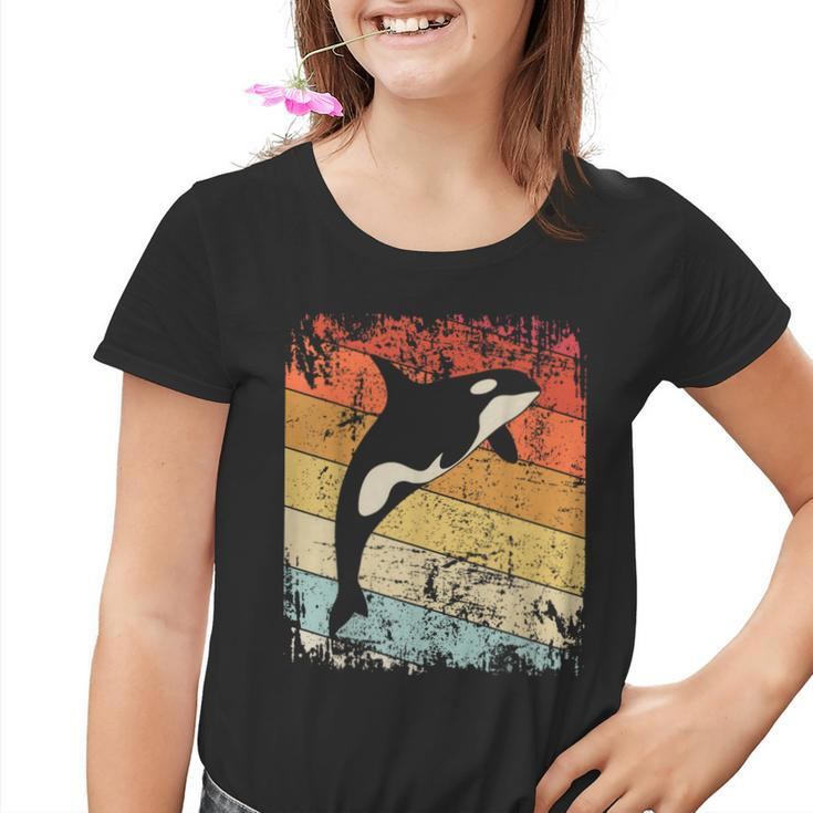 Vintage Orca Whale Retro Killer Whale Kinder Tshirt