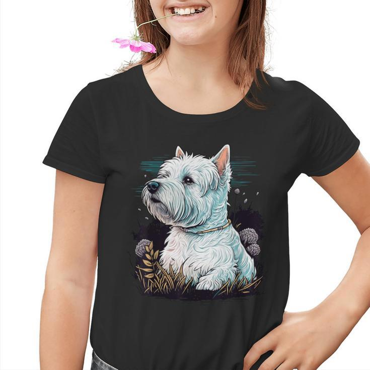 West Highland Terrier Dog On Westie Lover Kinder Tshirt