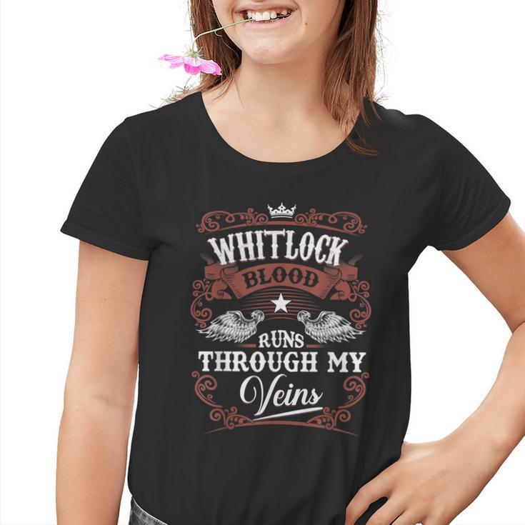 Whitlock Blood Runs Through My Veins Vintage Family Name Youth T-shirt