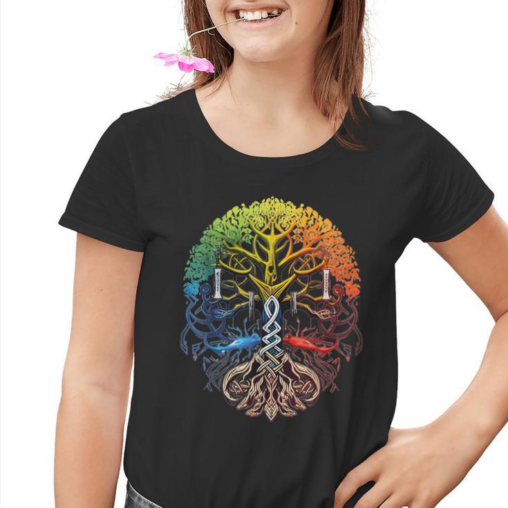 Yggdrasil Viking Warrior Norse Mythology Kinder Tshirt