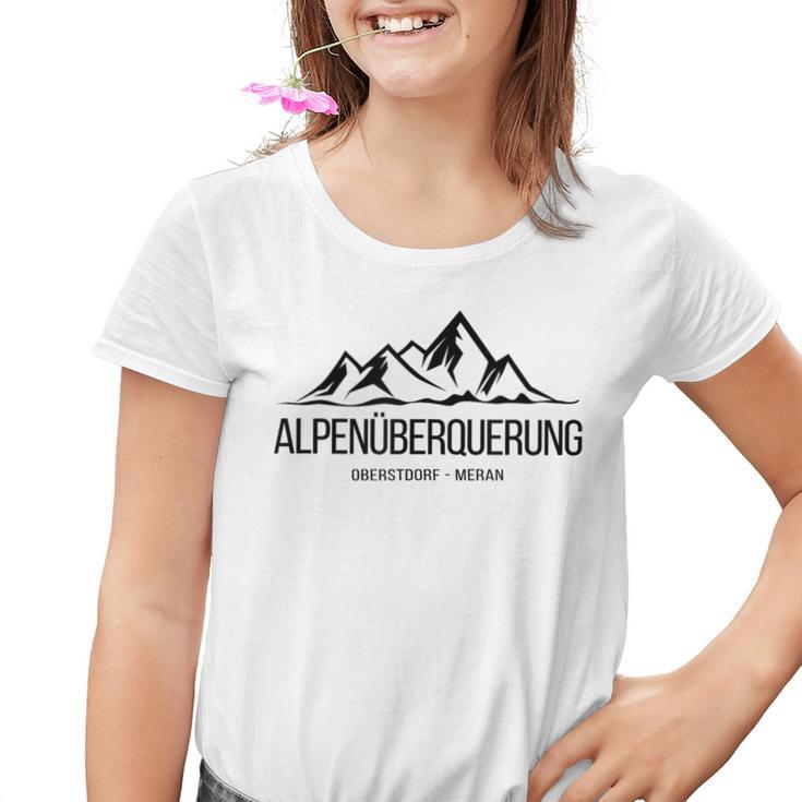 Alpenüberquung Oberstdorf Meran E5 Idea Kinder Tshirt