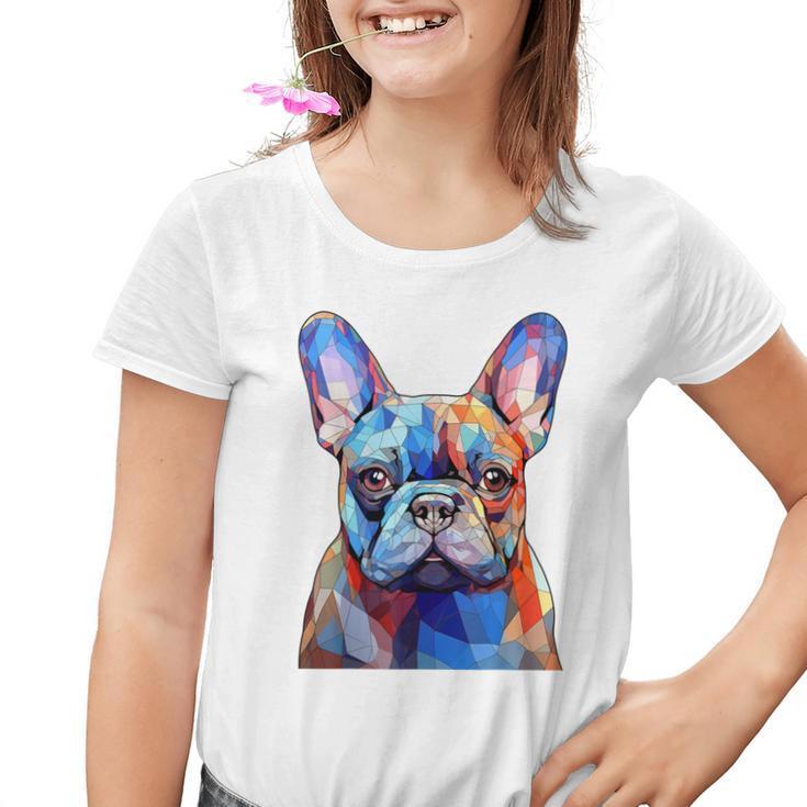 Cabeza De Bulldog Francés Cara Perro Amantes Arte Frenchie Dog Camiseta niño