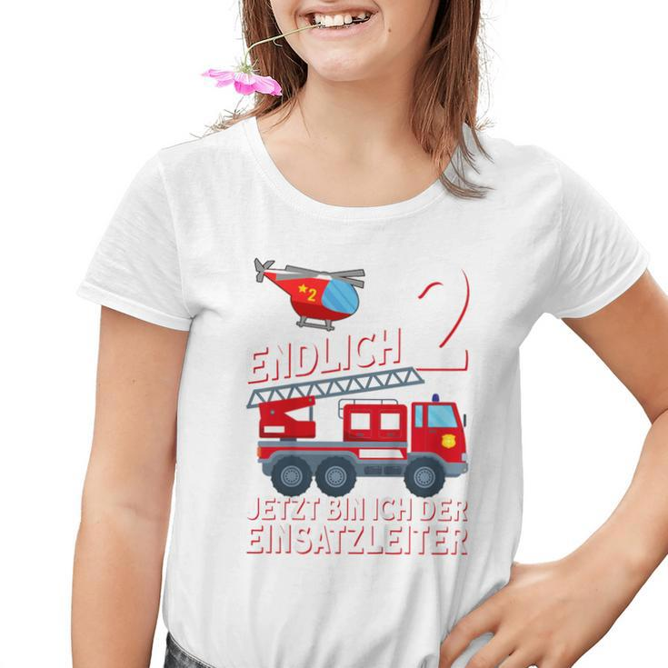 Children's Fireman Endlich 2 Jetzt Bin Ich Einsatzeiteiteiter 80 Kinder Tshirt