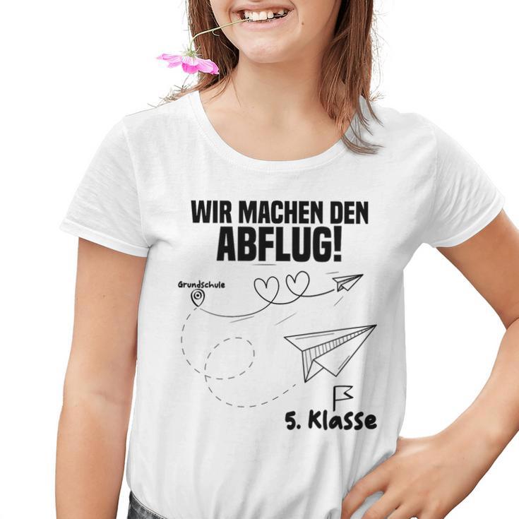 Children's Wir Machen Den Abflug 5 Klasse Graduation Primary 80 Kinder Tshirt