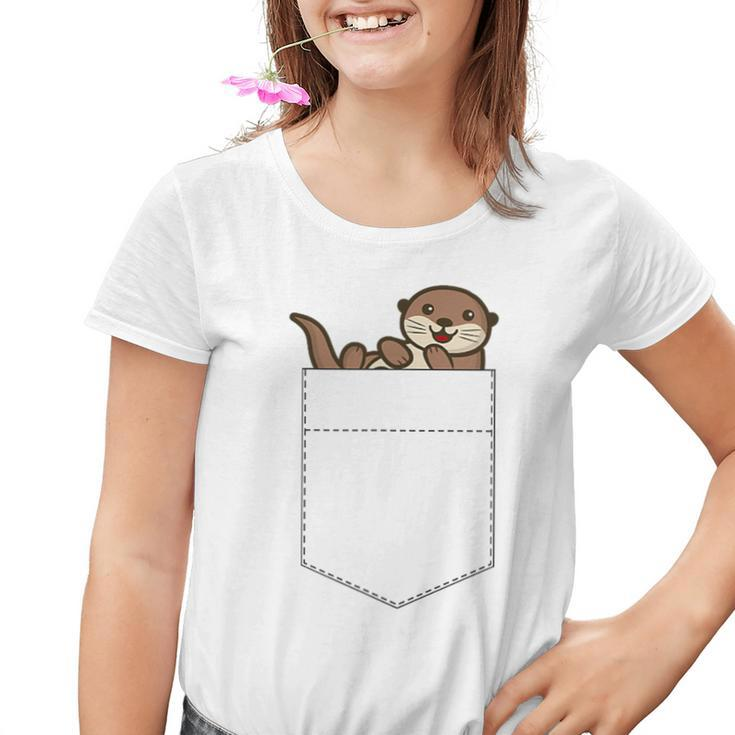 Cute Otter Cute Pocket Otter Kinder Tshirt