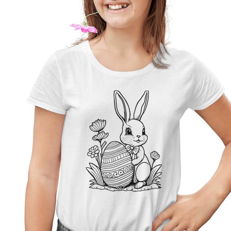 Easter Bunny Ausmalen Und Selbst Bemalen Kinder Tshirt