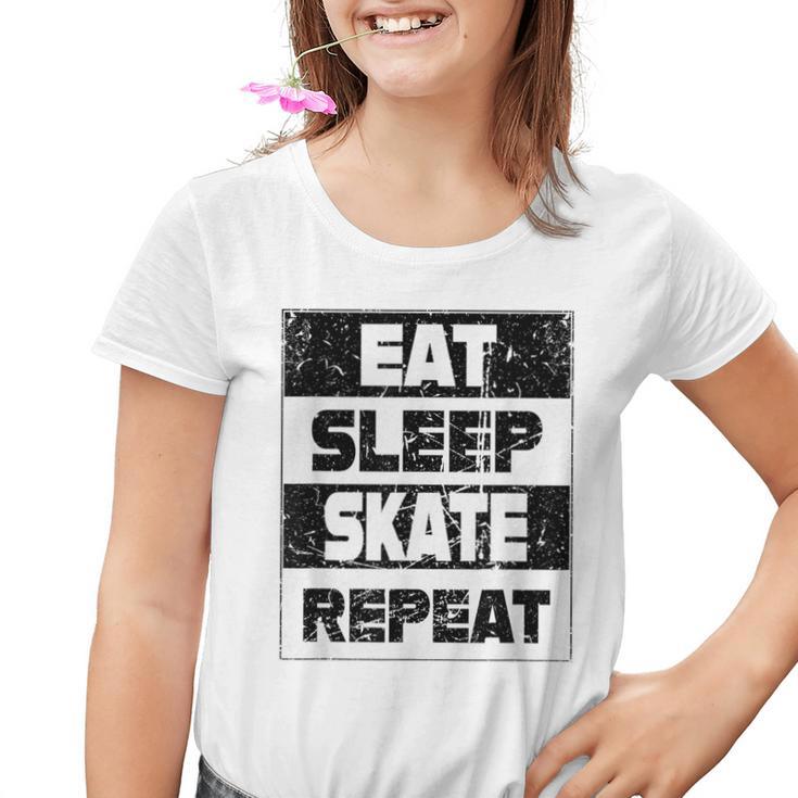 Eat Sleep Skate Repeat Kinder Tshirt