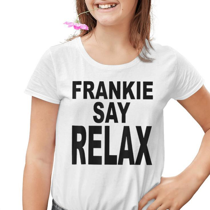 Frankie Say Relax Retro Vintage Style Blue Kinder Tshirt