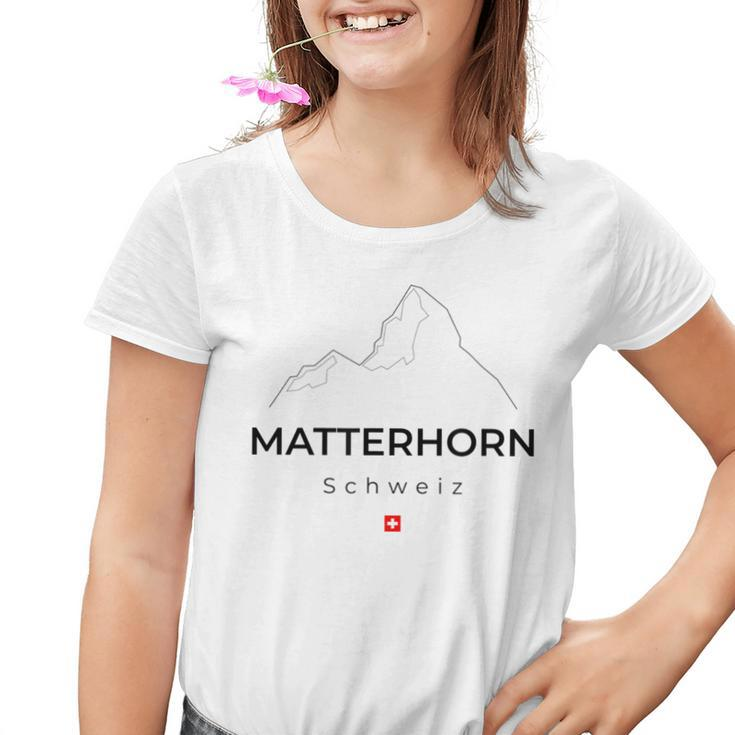 Matterhorn Switzerland Mountaineering Hiking Climbing Kinder Tshirt
