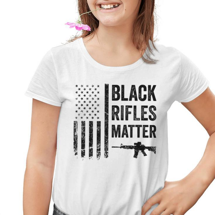Rifles Matter Pro Gun Rights Camo Usa Flag Kinder Tshirt