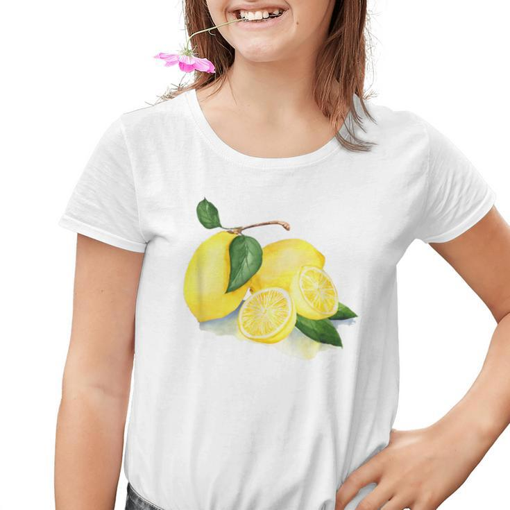 Watercolour Picture On Lemon Kinder Tshirt