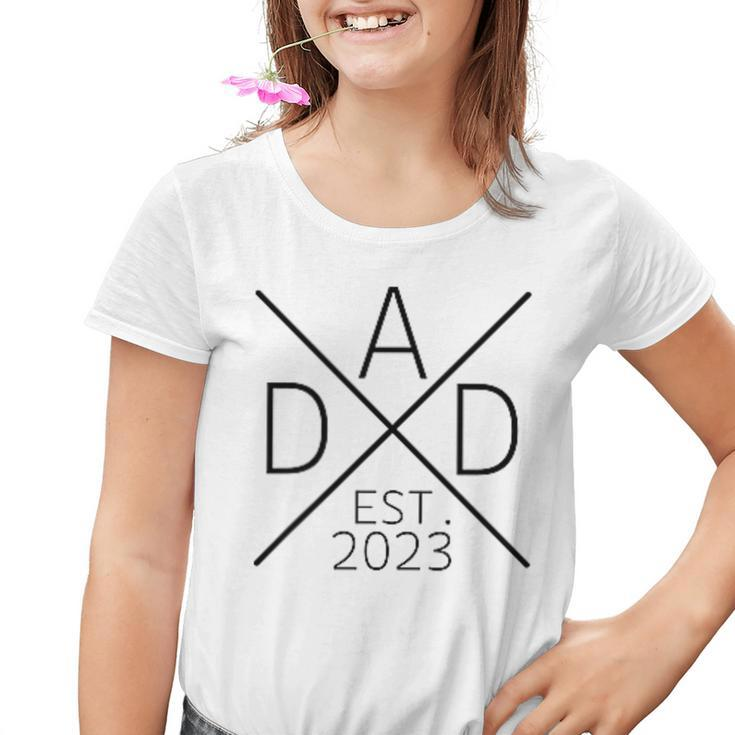 Werdender Papa Est 2023 Dad 2023 Stolzer Papa 2023 Kinder Tshirt