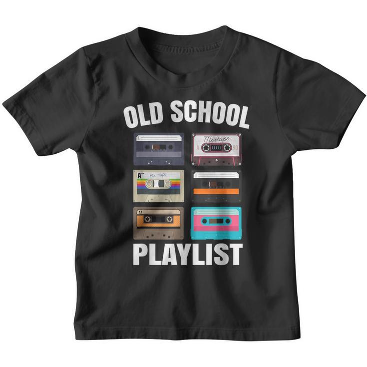 80Er 90Er Mixtape Playlist Kassette Oldschool Kinder Tshirt