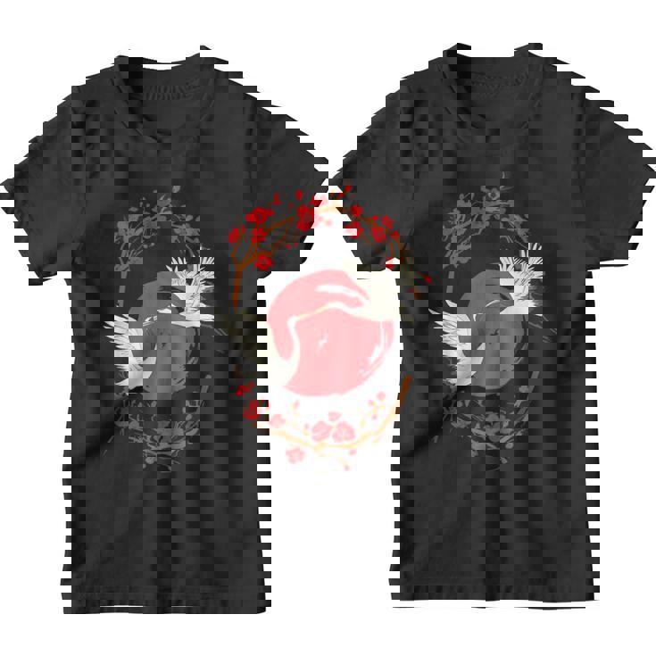 Amante De Las Grullas Comunes Adorables Pájaros Amantes De Las Flores Camiseta niño