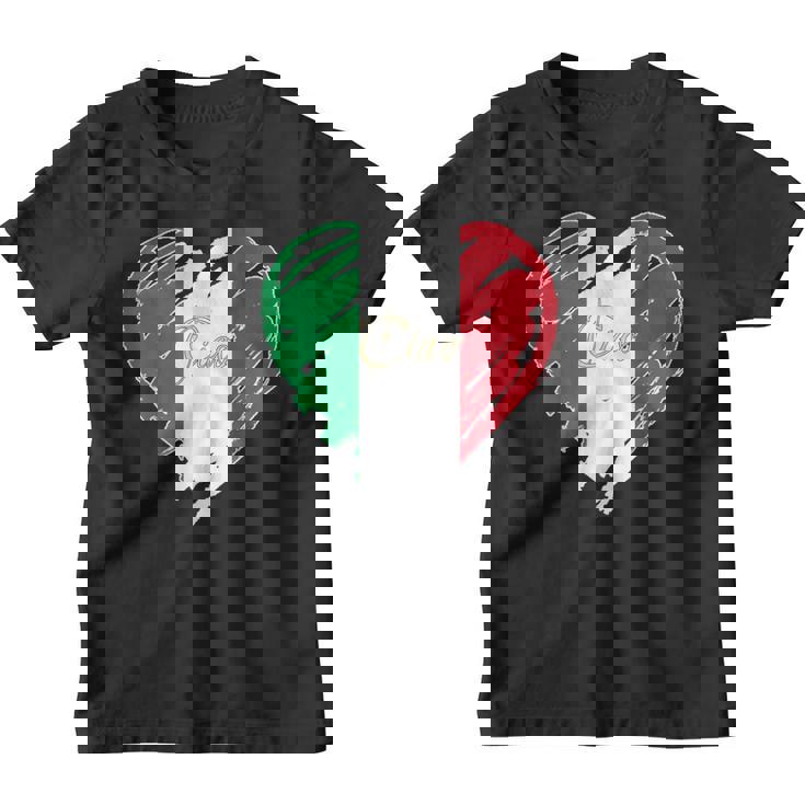Bandera Italiana Con Diseño De Corazón Con Texto En Inglés Proud To Be Italian I Love Ital Camiseta niño