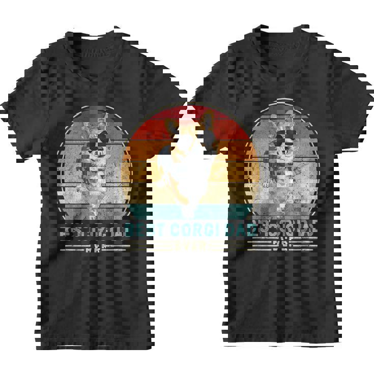 Best Corgi Dad Ever Retro Vintage Années 60 70 Coucher De Soleil Youth T-shirt