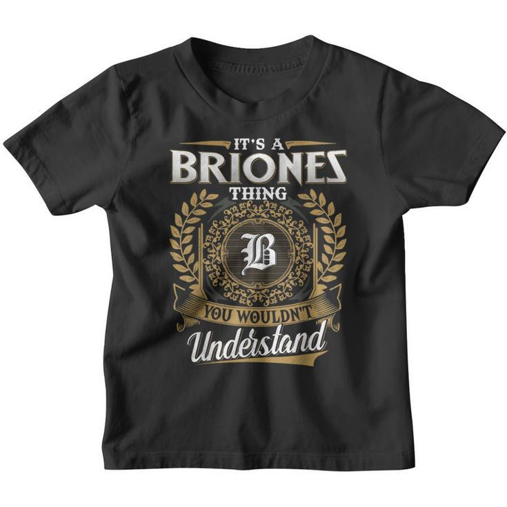 Briones Family Last Name Briones Surname Personalized Youth T-shirt