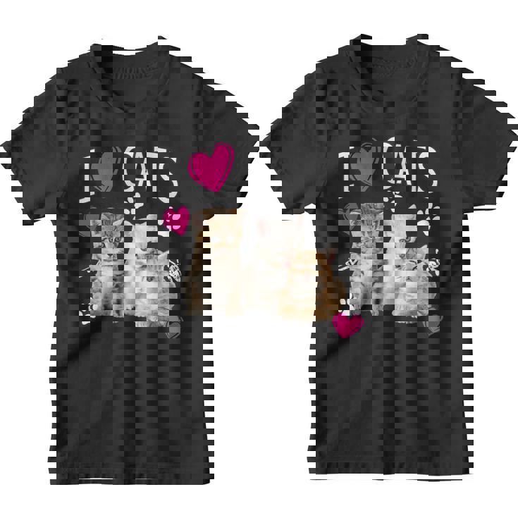 Camisa I Love Cats Cat Lover I Love Kittens Camiseta niño