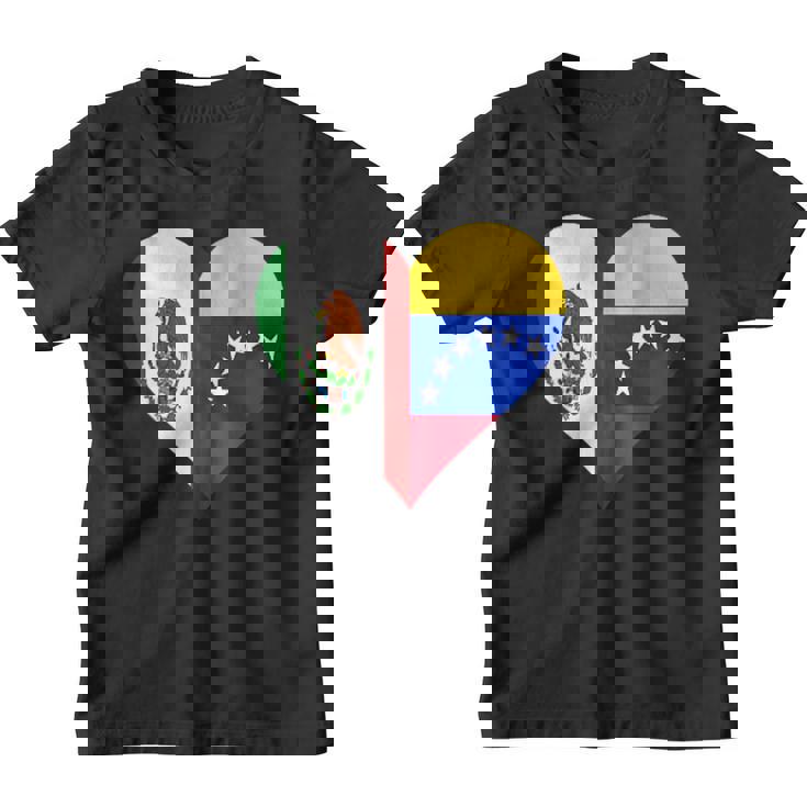 Camisaenezolana Mexicana Corazón Banderaenezuela México Camiseta niño