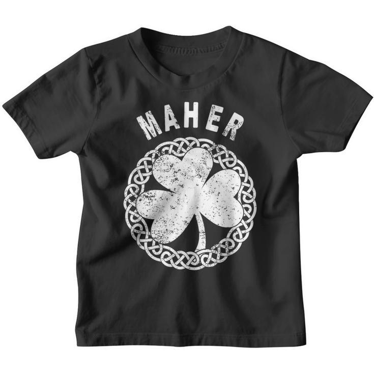 Celtic Theme Maher Irish Family Name Youth T-shirt