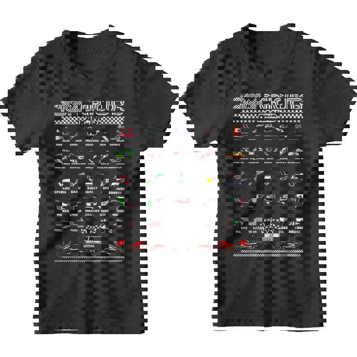 Circuitos Formula Racing 2024 Amante De Los Coches Retro Racing Camiseta niño