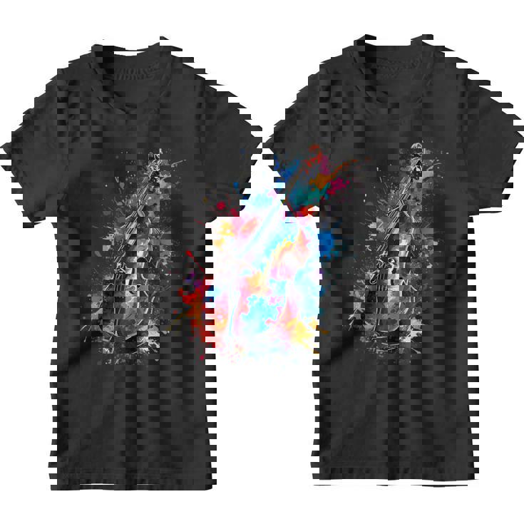 Contrabajista De Contrabajista De Arte Pop Colorido Camiseta niño