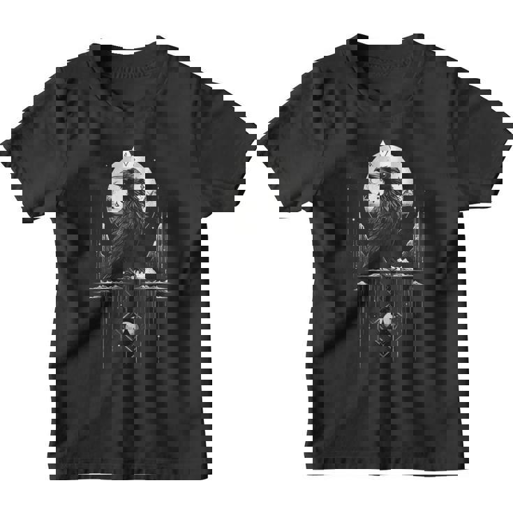 Cuervo Cuervo Pájaro Oscuro Brujería Presagios Camiseta niño