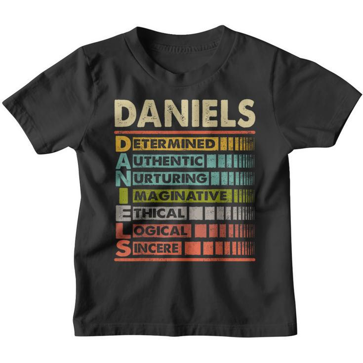 Daniels Family Name First Last Name Daniels Youth T-shirt