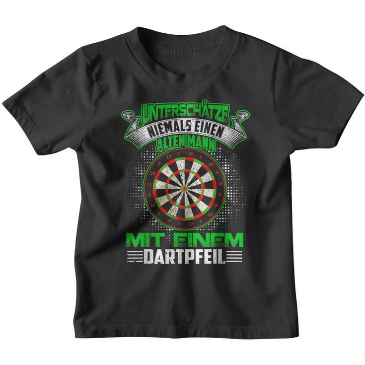 Dart Unterschätze Niemals Ein Alten Darter Kinder Tshirt