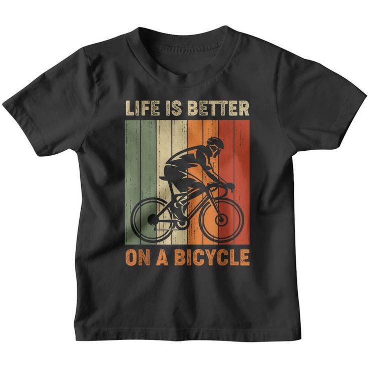 Das Leben Ist Besser Auf Einem Fahrrad Cycling Kinder Tshirt