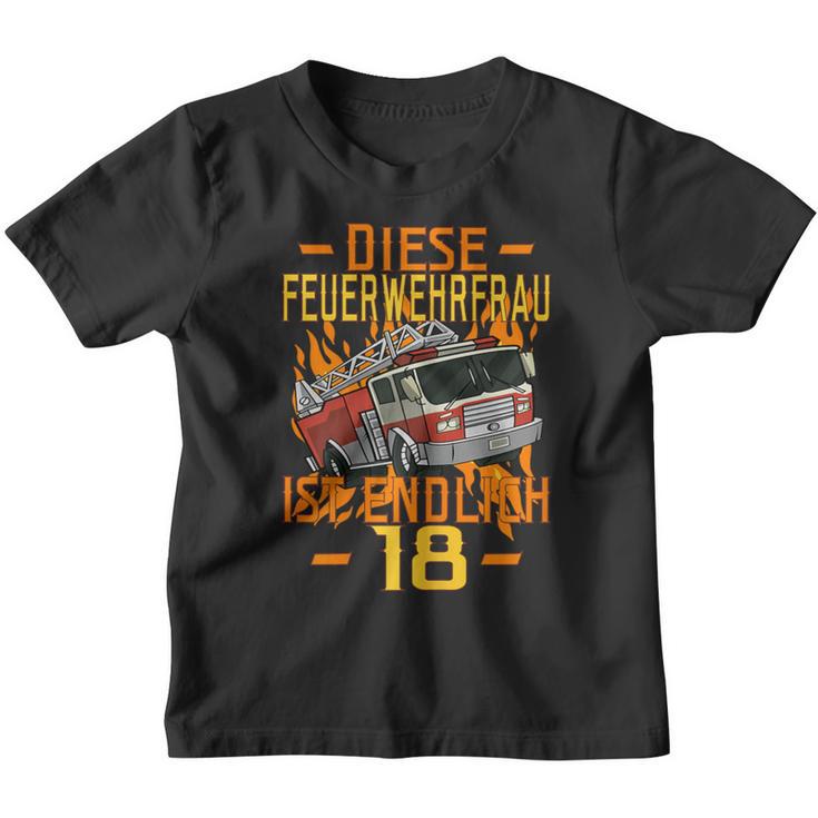 Diese Feuerwehrfrau Ist Endlich 18 Kinder Tshirt