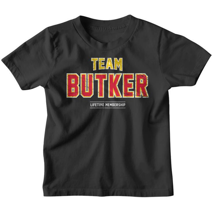Distressed Team Butker Proud Family Last Name Surname Youth T-shirt