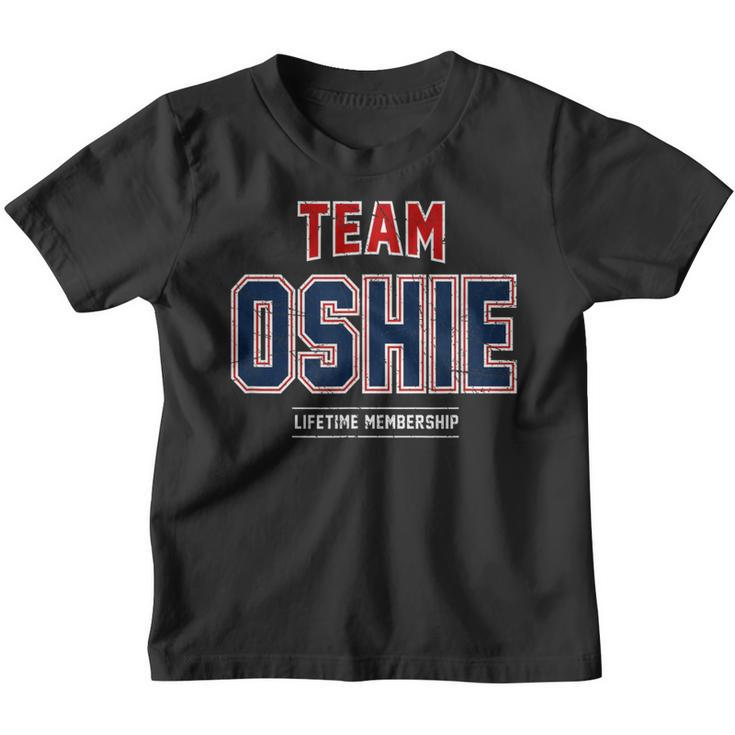 Distressed Team Oshie Proud Family Last Name Surname Youth T-shirt