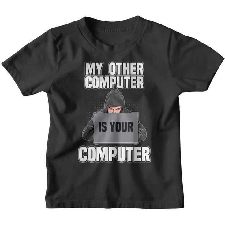 Divertido Mi Otra Computadora Es Tu Pro Hacker Manga Larga Camiseta niño
