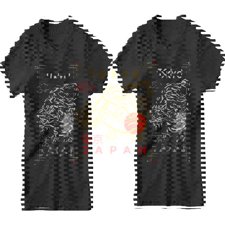 Dragón De Fuego Con Tokio Japonés Signo De Japón -Tokio Fan Camiseta niño