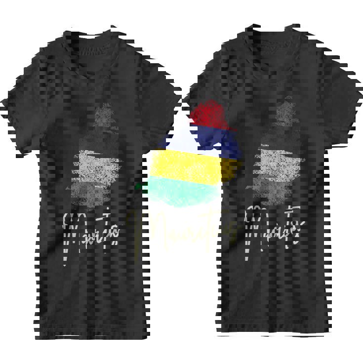 Drapeau De L'île Maurice En Souvenir De L'océan Indien Youth T-shirt