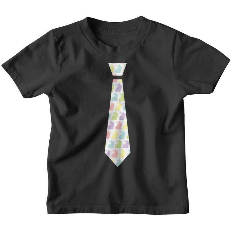 Easter Bunny Tie Happy Easter Boys Kinder Tshirt