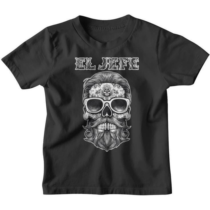 El Jefe Sugar Skull Dia De Los Muertos Mexicain Youth T-shirt