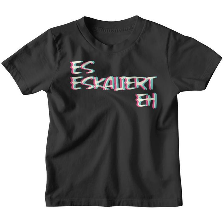 Es Escaliert Eh Techno Trippy Edm Festival Hardcore Hardtekk Kinder Tshirt