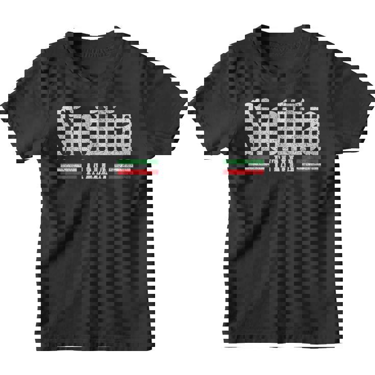 Europaiajeintage Sicilia Italia Italiano Sicilia Turista Camiseta niño