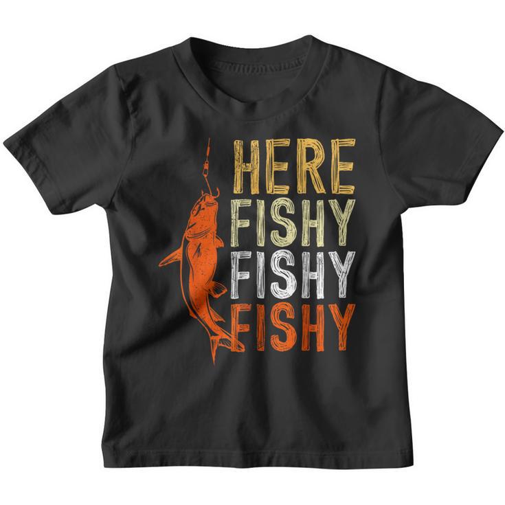 Fishing Komm Her Fischi S Kinder Tshirt