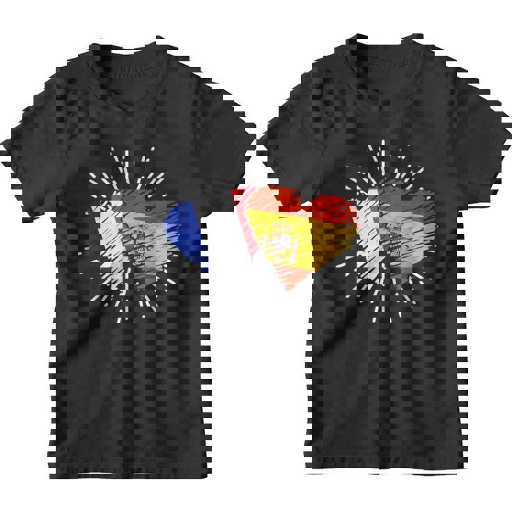 Francia España Amistad Corazon Francia Italiano Camiseta niño
