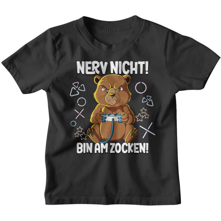 With Gaming Nerv Nicht Bin Am Zocken Kinder Tshirt