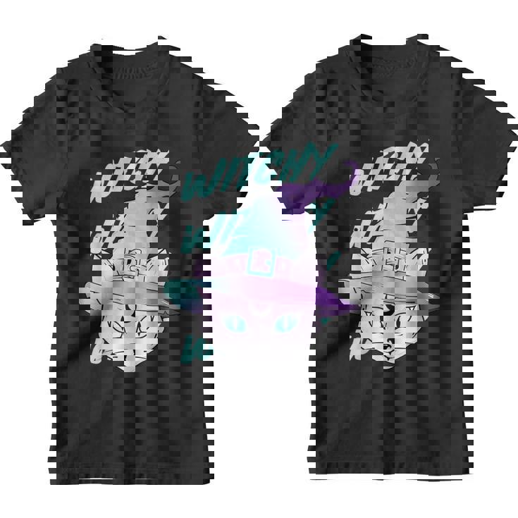 Gato Bruja Gótico Pastel Kawaii Gradiente Estético Pastel Camiseta niño