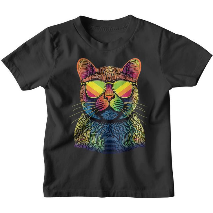 Gato Colorido Gatito Cool Catlover Camiseta niño
