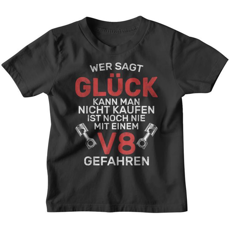 Glück Kann Man Kaufen V8 Motor Werkstatt Tuning Kinder Tshirt