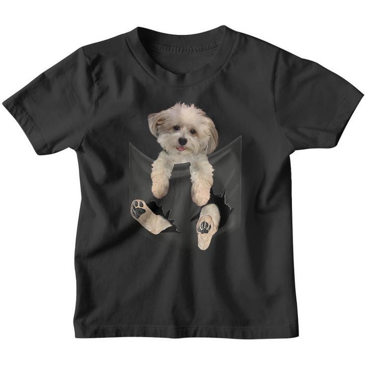 Havanese Dog In Pocket Havanezer Puppy Kinder Tshirt